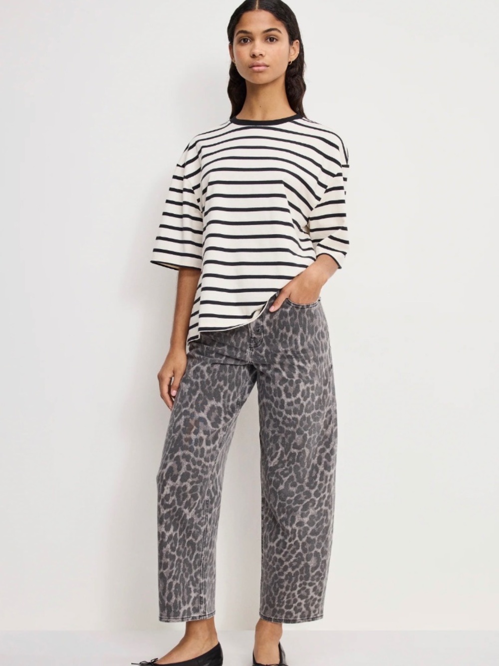 NWT Good Barrel Leopard Jeans